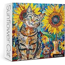 化物語　1000ピースパズル　モザイクアート Amazon | 猫 ひまわり モザイクパズル 大人用 1000ピース